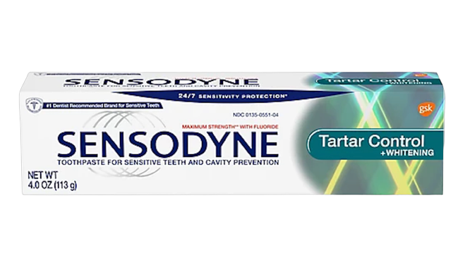 Sensodyne tartar control whitening tooth paste