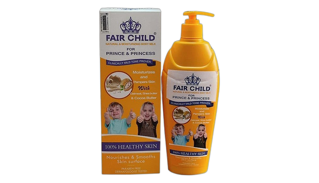 Fair child moisturizing body milk oatmeal