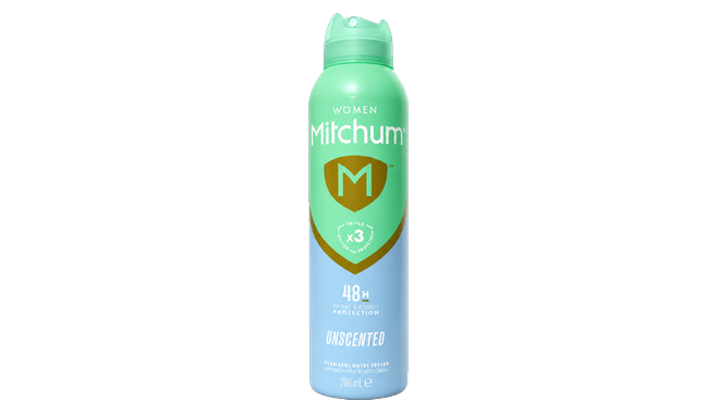 MITCHUM Women Triple Odor Defense 48HR Protection (Unscented) Deodorant Spray And Antiperspirant