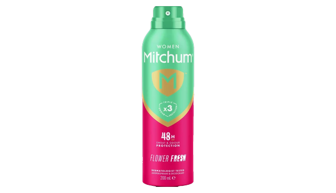 MITCHUM Women Triple Odor Defense 48HR Protection (Flower Fresh) Deodorant Spray And Antiperspirant