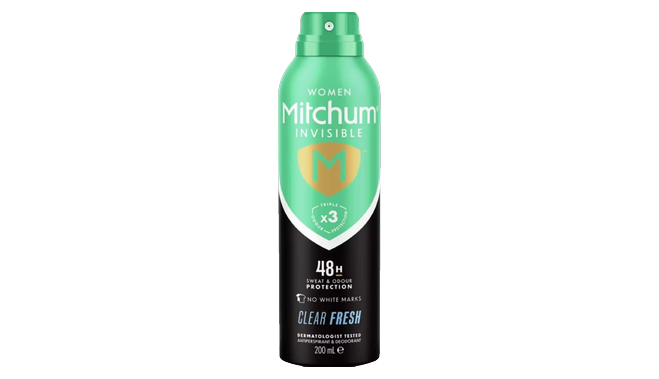 MITCHUM Women Triple Odor Defense 48HR Protection (Clear Fresh) Deodorant Spray And Antiperspirant