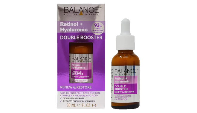 Balance Active Formula Retinol + Hyaluronic (Renew & Restore) Double Booster Serum