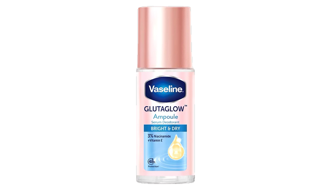 Vaseline GLUTAGLOW Bright and Dry (3% Niacinamide + Vit E) Ampoule Serum 48hr Deodorant