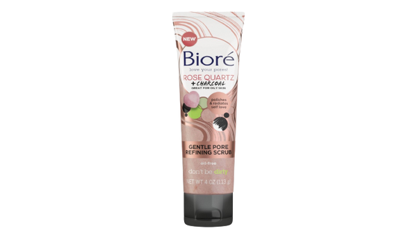 Biore Rose Quartz + Charcoal Great For Oily Skin Gent Port Scrub