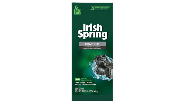 Irish Spring Charcoal Soap 6 Bars Pains