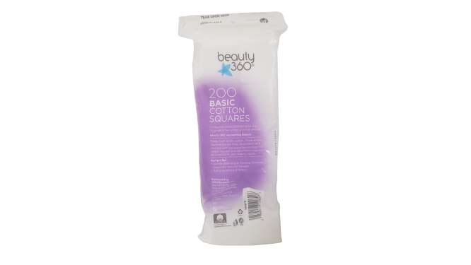 Beauty 360 Basic Cotton Squares 200 Cotton