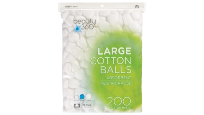 Beauty 360 Large Cotton Balls 200 Cotton Balls