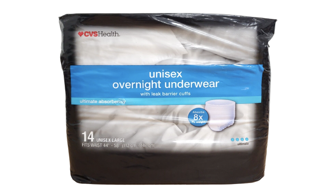 Overnight Underwear 14Unisex Large Fits Waist