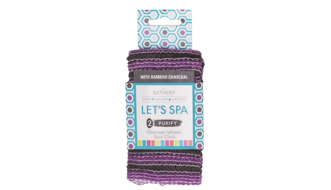 Let's Spa Purify Charcoal-Infused Bath Cloth