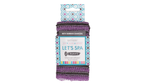 Let's Spa Purify Charcoal-Infused Bath Cloth