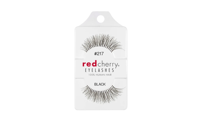 Red Cherry Lashes Human Hair Black