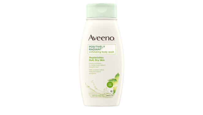 Aveeno Positively Radiant Exfoliating Shower Gel