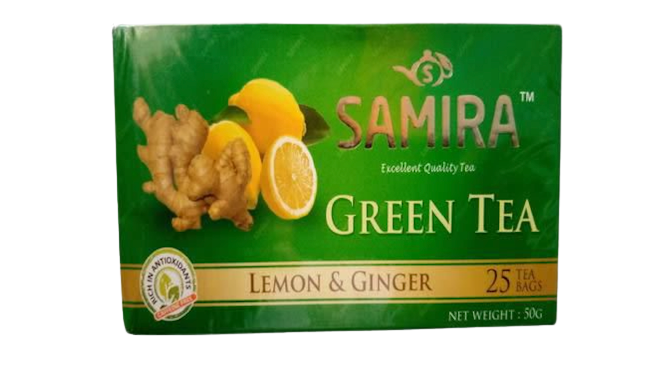 Samira Green Tea Lemon & Ginger 25 Tea Bags