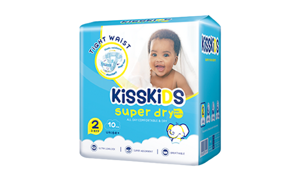 Kisskids Super Dry 2 (3-6Kg) 100Pcs+5Pcs Free