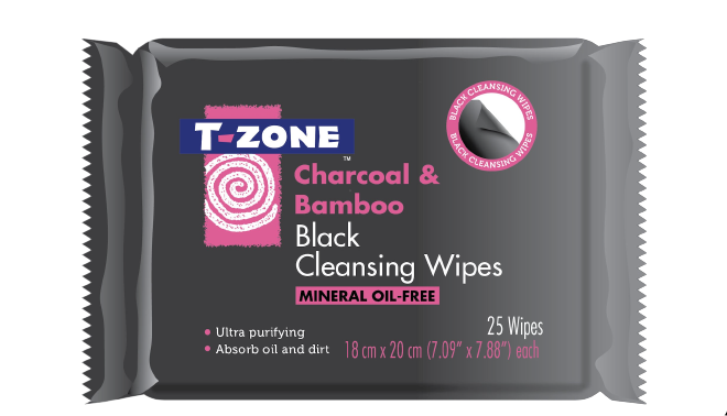 T-Zone Charcoal Black Wipes