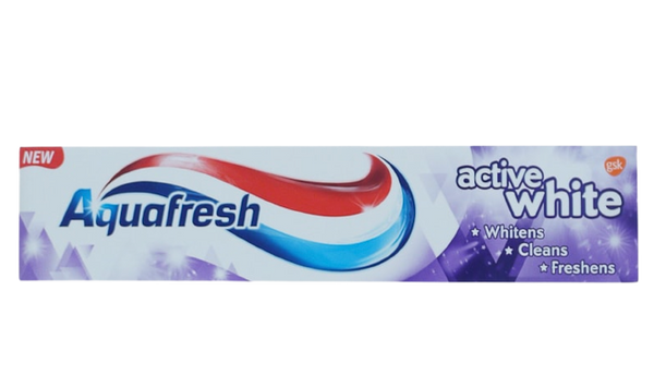 Aqua Fresh Active Whitens Cleans Freshens