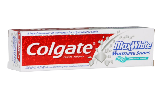 Colgate Maxwhite Whitening Strips Tooth Paste