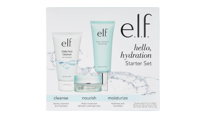 E.L.F Skin Care Starter Kit(Cleanser, Eye Cream, Moisturizer)
