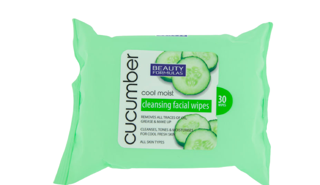 Beauty Formulas Cool Moist Cucumber Wipes 30