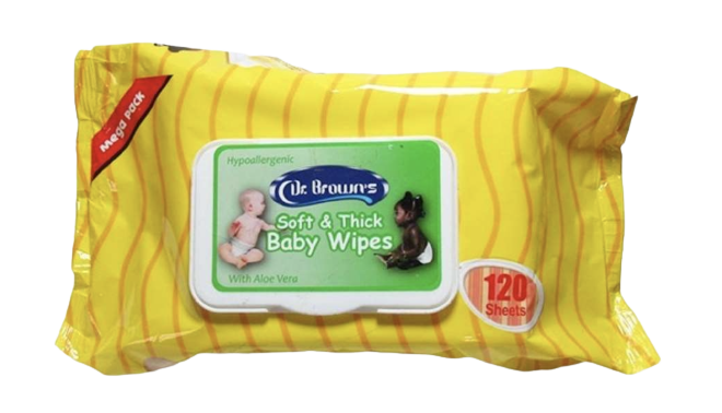 Dr Brown Baby Wipes With Cream