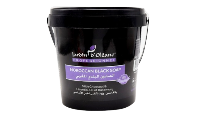 Jardin D’Oleane Moroccan Black Soap With Ghassoul And Essential Oil Of Rosemary