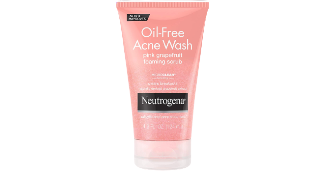 Neutrogena Oil Free Acne Wash Foaming Scrub In Pink Grapefruit
