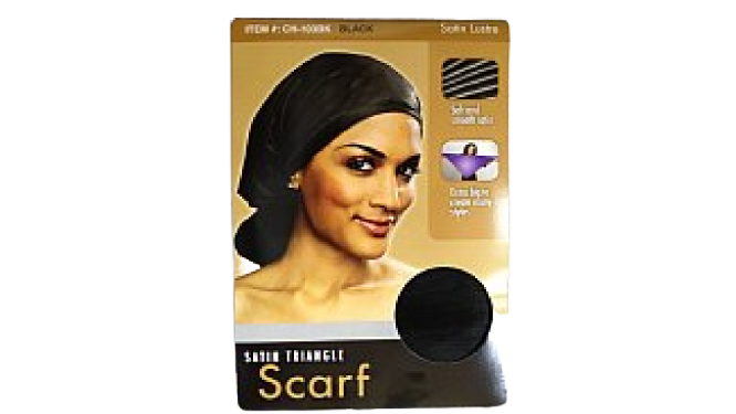 Tiffany Satin Triangle Scarf Black