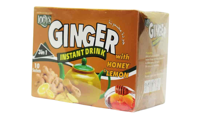 Ginger Instant Drink With Honey, Lemon Orange