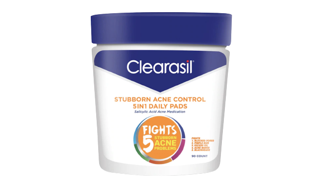 Clearasil Stubborn Acne Control 5 In 1 Daily Pads