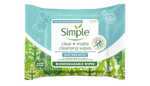 Simple Clear+Matte Cleansing Wipes