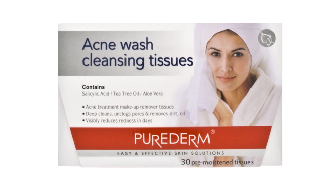 Purederm Acne Wash Wipes