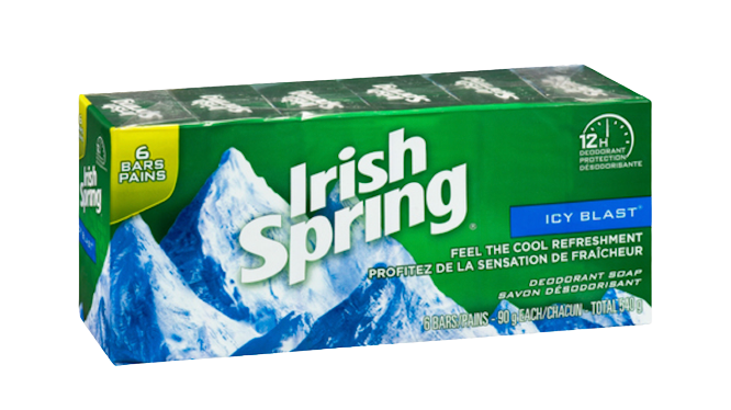 Irish Spring Icy Blast 6 Bars Pains
